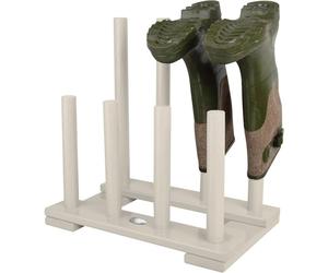 Esschert Design CF48W Wooden Boot Rack,White,41.8 x 26 x 41.9 cm, 16" x 10" x 1