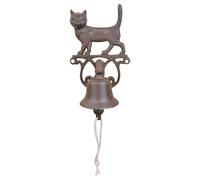 Esschert Design DB82 Doorbell Cat, Metal, Brown, 14.3 x 13.2 x 24.2 cm