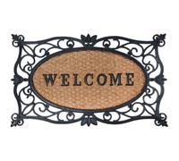 Esschert Design Doormat Welcome 75x45cm Rubber Entryway Floor Outdoor RB107