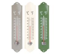 Esschert Design EL026 30 x 7 x 1cm Metal Thermometer - Multi-Colour