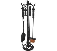 Esschert Design Fireplace Accessories Set of 4, Black - 1 Set