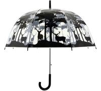 Transparent Forest & Stag Design Umbrella Automatic Open (80cm Diameter)