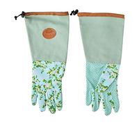 Esschert Design Jute Gloves with Rose Print,