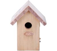Esschert Design NK06 20 x 14 x 11cm Wood Wren Nest Box Copper Roof - Brown
