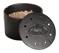 Esschert Design Smoker Box BBQ Cast Iron Brown Grill Smoker with Wood Shredded