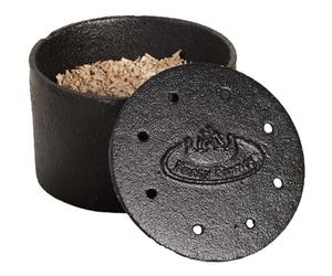 Esschert Design Smoker Box BBQ Cast Iron Brown Grill Smoker with Wood Shredded