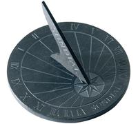 Esschert LS002 Large Round Slate Garden Sundial,Blue,9.75" dia.