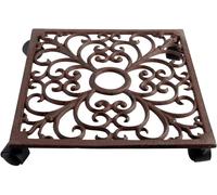 Esschert TG40 Fallen Fruits Square Plant Trolley, Brown, 7x28x28