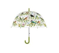 Esschert Transparent umbrella bird design., White. | Transparent Umbrella Manual Open Windproof Daily Use Optimum Visibility Birds Design