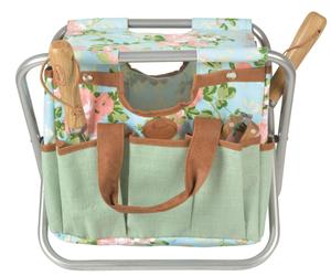 Esschert's Garden Womens Floral Rose Design Gardening Tool Stool