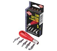 ESSDEE Five Lino Cutters and Handle Set (Lino Cutter Styles 1 to 5)