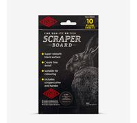 Essdee : Scraperboard : Black coated White : 152x101mm : Pack of 10 Sheets