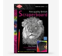 Essdee : Scraperboard : Black coated White : 305x229mm : Pack of 10 Sheets