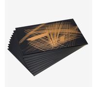 Essdee : Scraperfoil : Black coated Goldfoil : 305x229mm : Pack of 10 Sheets
