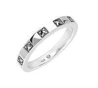 Esse Marcasite Sterling Silver Simple Marcasite Band Ring - Size N