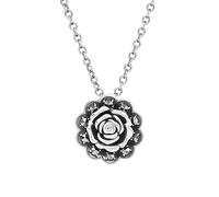 Esse Marcasite Sterling Silver Victorian English Rose Marcasite Necklace