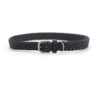 ESSECMBS Womens Braided PU Waist Belt Boho Woven Skinny Waistband with Classic Antique Buckle for Dresses, Jeans, Shorts