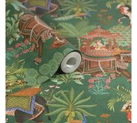 Esselle Home Emperor's Garden Emerald Multicoloured Wallpaper