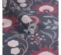 Esselle Home Fable Trail Navy/berry Wallpaper