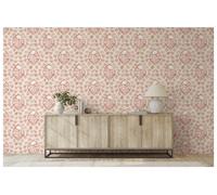 Esselle Home Floral Cartouche Pink Wallpaper