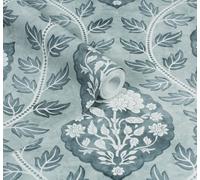 Esselle Home Floral Cartouche Slate Blue Wallpaper