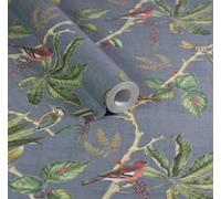 Esselle Home Hill Top Garden Slate Blue Wallpaper