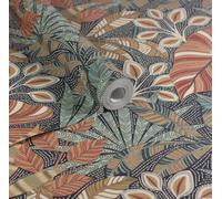 Esselle Home Kirra Leaf Navy/spice Wallpaper