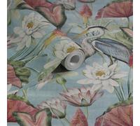 Esselle Home Waterlily Lake Soft Blue Wallpaper