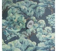 Esselle Home Whispering Willow Navy Wallpaper