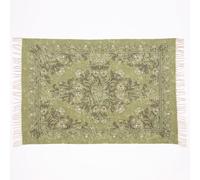 Kew 120X170Cm Olive Antique Printed Rug With Tassel
