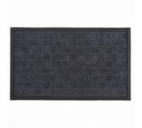 Millbrook Cross Embossed Backed Polypropylene 45x75cm Grey Doormat