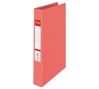 Esselte 10 Pack 190 Sheet Capacity 42mm Spine A4 2 Ring Binder Hardback Cover for Home/Office Desk Organization Colour'Breeze Series Coral 628433