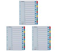 Esselte 100162 A4 1-12 Index, Heavy Duty Cardboard with Mylar Reinforced Tabs, B