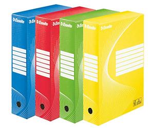 Esselte 128403 A4 Standard Archiving Box, Multicolour - Pack of 10