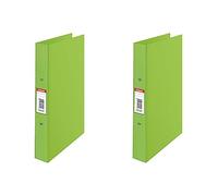 Esselte 2 Ring Binder, PP, Holds up to 190 Sheets, 42 mm Spine, 50003 - A4, Green (Pack of 2)