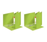 Esselte 2 Round Ring Binder, 25 mm, 47686 - A5, Green (Pack of 2)