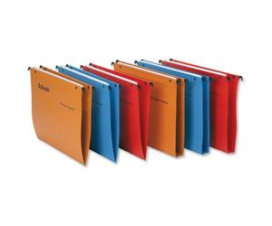 Esselte 21647 Orgarex A4 Suspension File Kraft V-Base 15 mm Capacity - Red, Pack of 25