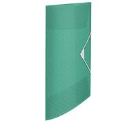 Esselte 3-Flap Plastic Folder, Holds 150 Sheets of Paper, A4, Document Storage Organiser, Home/Office, Embossed Pattern, Colour'Breeze Range, Green, 626223