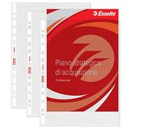 Esselte 392597600 Heavy Duty Punched Pocket, Pack of 25, Holds up to 80 A4 sheets, Maxi Format, Transparent, 100 Micron PP Material, 259760