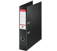 Esselte 48087 Lever Arch File Pvc Slotted 70 mm Spine Foolscap - Black, Pack 10