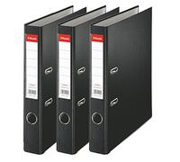 Esselte 50 mm spine black , Pack of 3