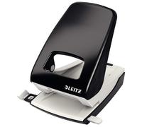 Leitz 51380095 Heavy Duty 2-Hole Punch NeXXt 40 Sheets Metal Black
