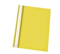 Esselte 56281 Lightweight Plastic Report A4 Flat File Clear Front - Yellow, Pack of 25