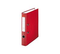 ESSELTE 624151 Plastic Lever Arch File with Wheel, Eyelet and Edge Protection DIN A4 Spine 50 mm Red