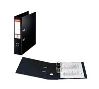 Esselte 811370 Number 1 Power 75 mm A4 Lever Arch File - Black, Pack of 10