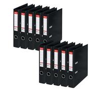 Esselte 50mm Lever Arch File Polypropylene A4 Black (Pack of 10) 811470