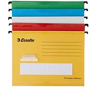 Esselte 93042 Classic A4 Vertical Suspension Files - Assorted Colours, Pack of 10