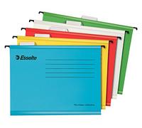 Esselte 93042 Classic A4 Vertical Suspension Files - Assorted Colours, Pack of 10
