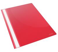 Esselte VIVIDA Report Flat File A4 Red Plastic with Clear Front (Box 25)