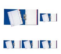 Esselte A4 A-Z Index, Heavy Duty Cardboard with Mylar Reinforced Tabs, Blue/Multicolour (Pack of 5)